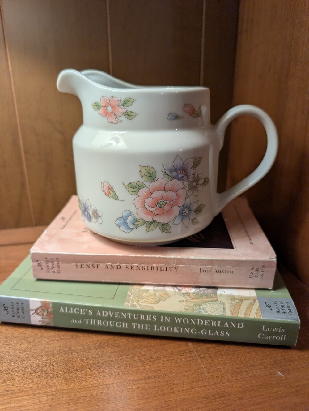 Vintage 1989 Especially For You Floral Ceramic Pitcher
